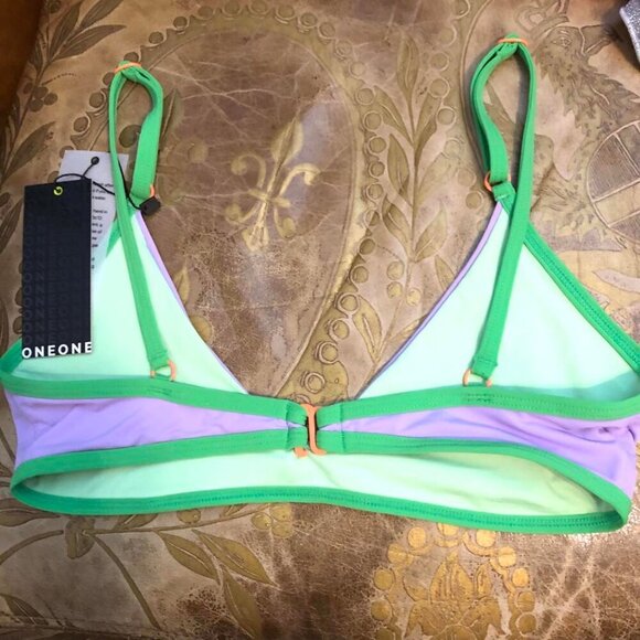 NWT ANTHROPOLOGIE OneOne Lia 2pc Strappy Long Dress Coverup Lavender\Neon M - Picture 10 of 12